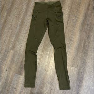 Lululemon thermal green leggings